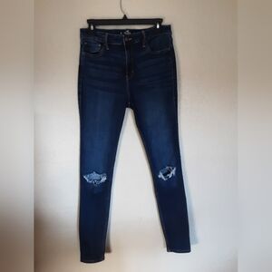 Women's Hollister Blue Distressed Jeans